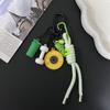 with D-shaped Buckle Fitness Series Pendant Colorful Simulation Dumbbells Keyring  Friends