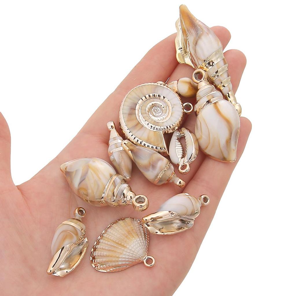 1-10Pcs Acrylic Imitation Shell Pendant For DIY Necklace Bracelet Earrings Jewelry Making Craft Accessories