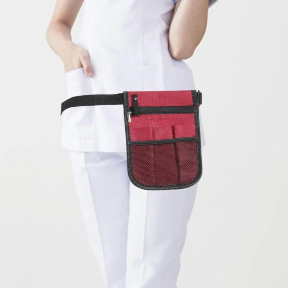 Multi-Compartment Nurse Organizer Belt Large Capacity Pets Accessories Bag Nursing Supplies