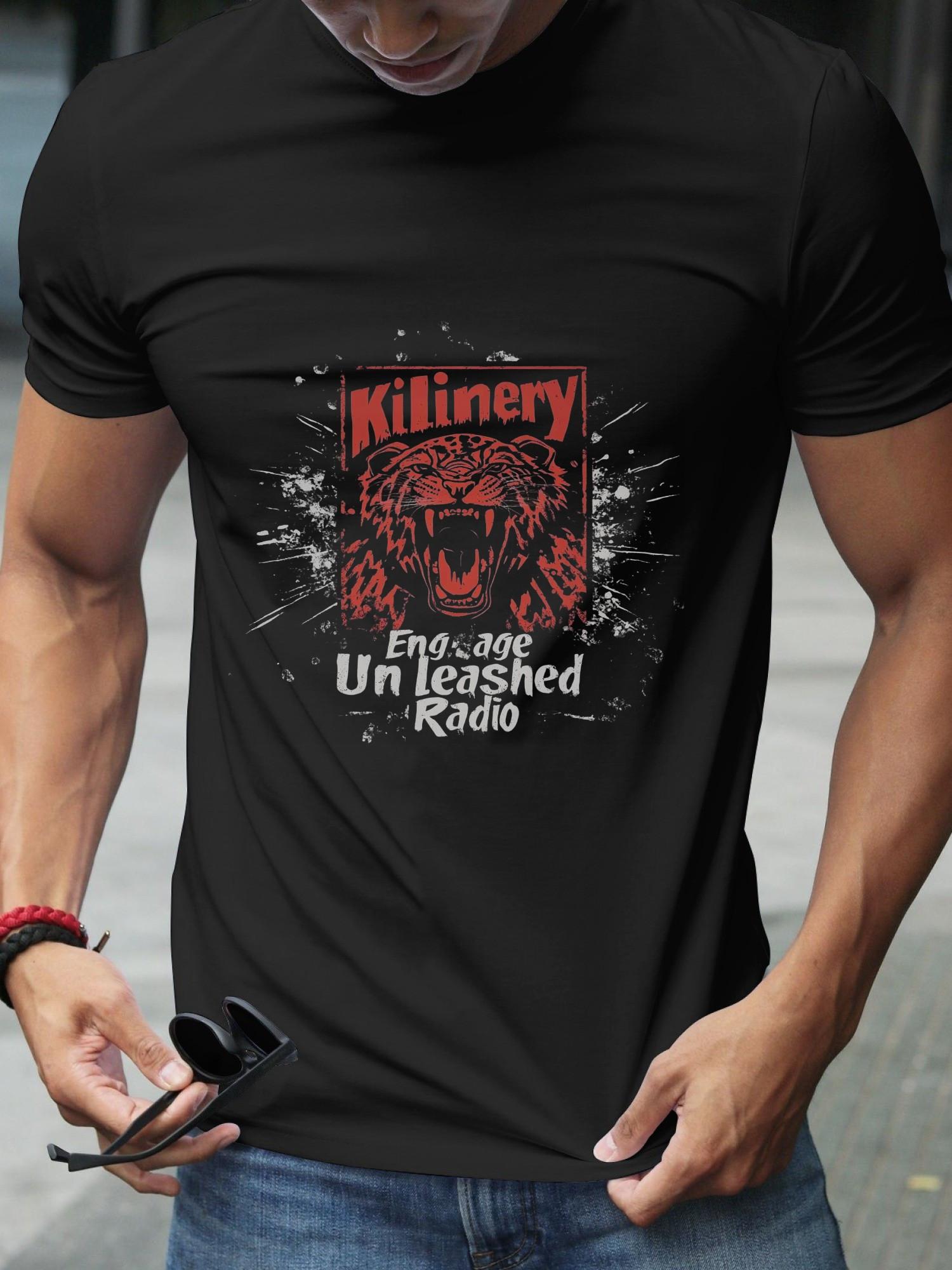 Graphic T-shirt - for JAGUAR Face Design with Red Graffiti Print XXXL