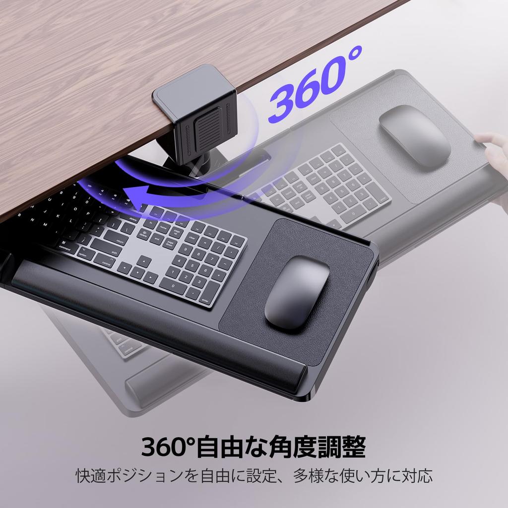 Craftsman Fujii Keyboard for both Top and Under Desk Clamp Ergonomic Adjustable Table Excellent Storage Easy Compatible with Full Headphone Keyboard