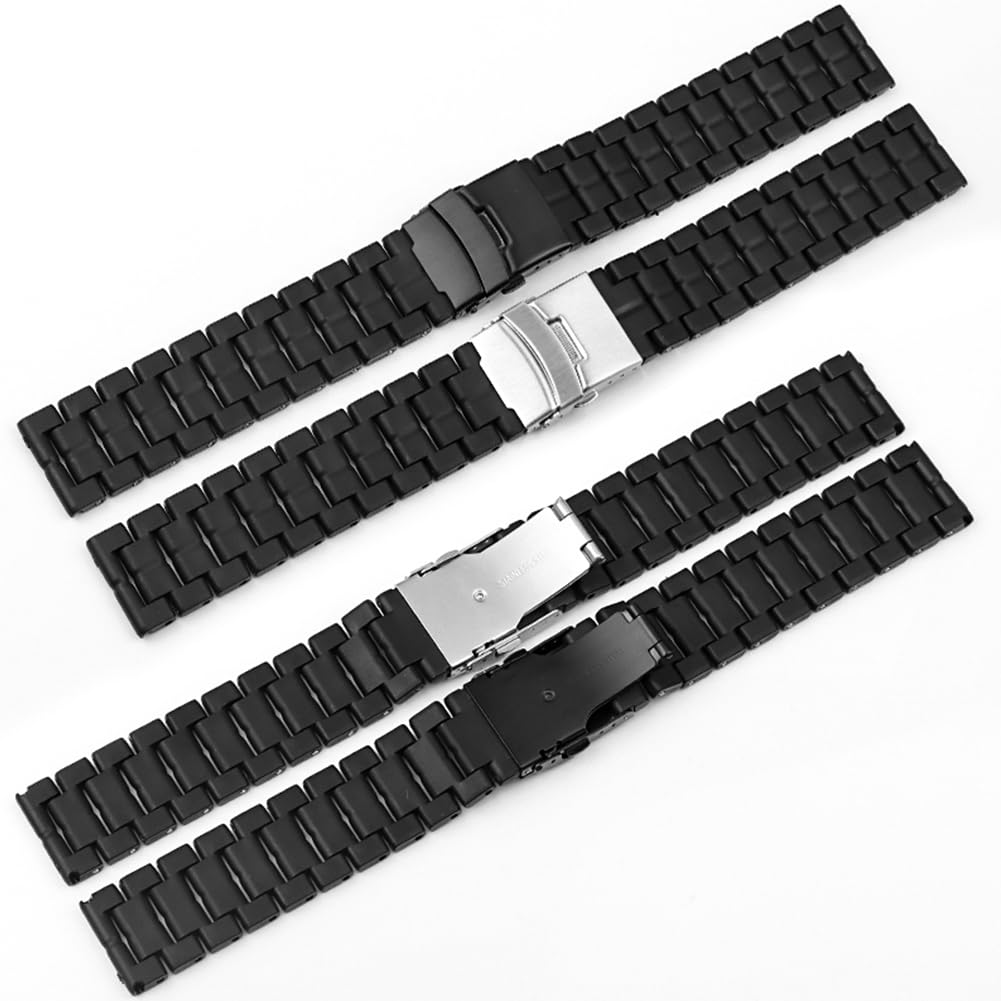 Sibehill Luminox 23mm Replacement Watch Band, Carbon Fiber, Plastic, and Steel, with Adjustment Tool