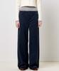 PLAC WOMEN New Preppy Semi-Wide Pants Navy