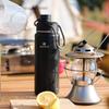 SANTECO Stainless Steel Insulated Water Bottle, Sports Cup, Portable Outdoor Men's Car-Mounted Large Capacity Cup, Cycling Bottle, Carbon Black Color