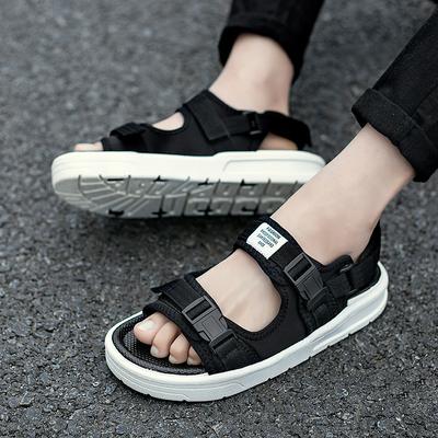 Summer Men's Sandals Comfortable and Lightweight Hook Loop Men Roman Shoes Outdoor Non-Slip Beach Sandals Flip Flop Sandals