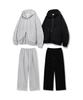 Ulifezip [Set] Plain 2-Way Oversized Zip-Up Hoodie Wide Training Pants 4 Colors [Ulzu_4001]