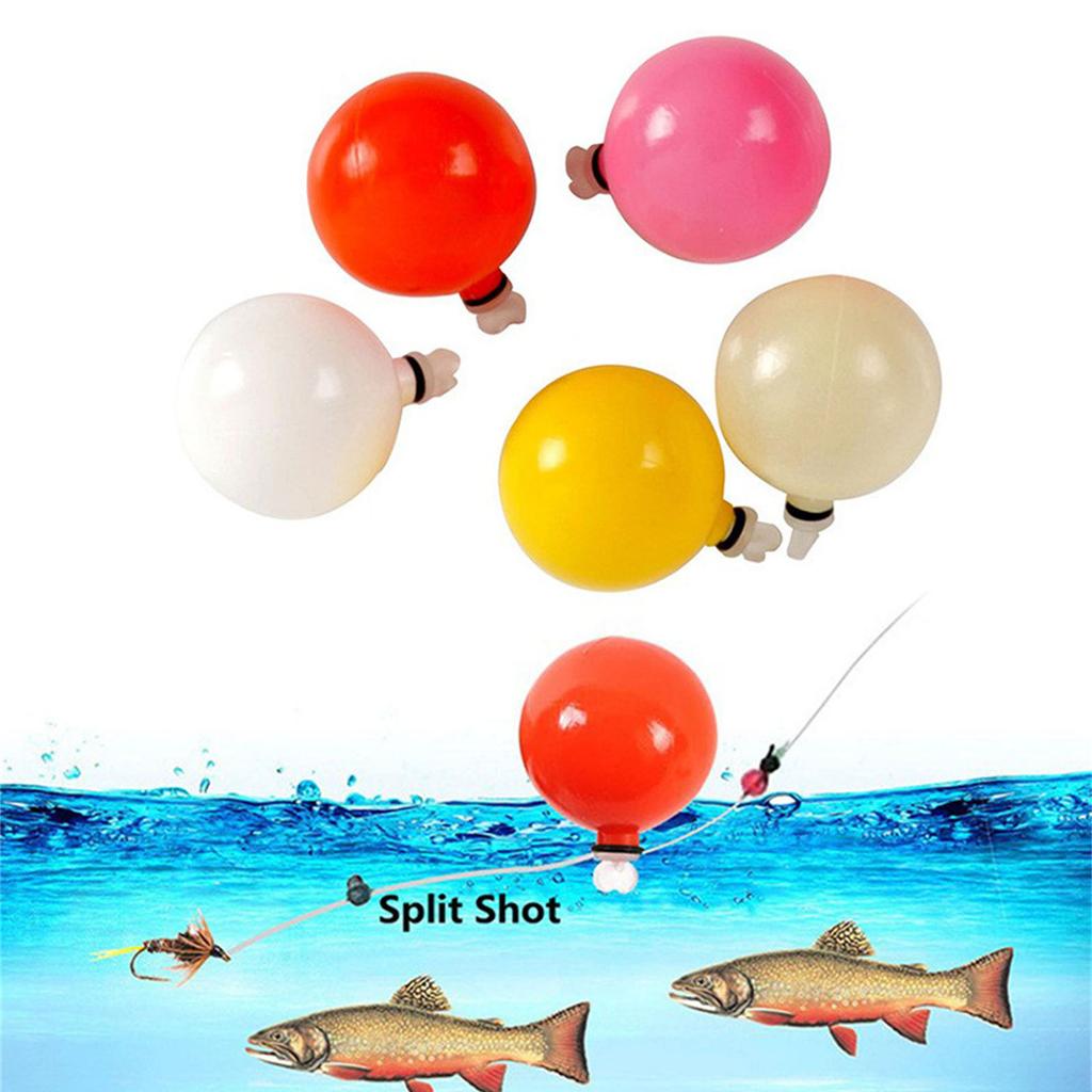 5Pcs Fishing Float Set Plastic Ball Shape Water Bubble Float Tackle Fly Fishing Outdoor Tackle Fishing Bobber Float Set