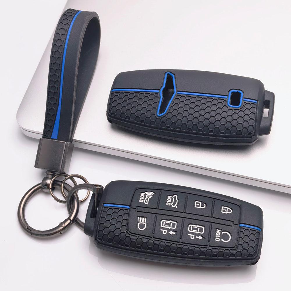 Premium Silicone Car Key Fob Cover For Hyundai I30 K2 K5 For KIA Optima K5 K3 With Keychain Soft Silicone Car Interior Accessories