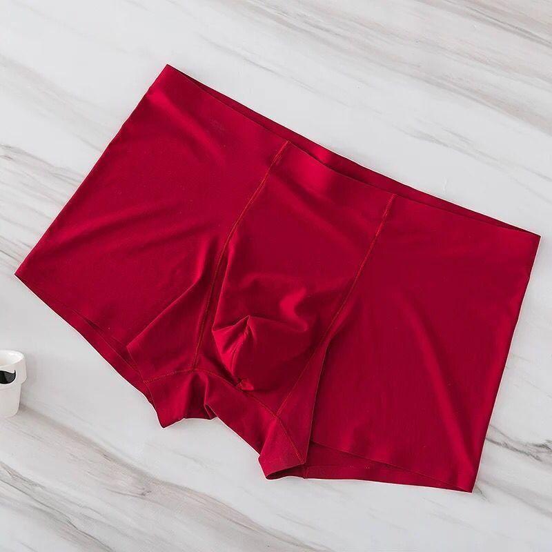Men's Summer Thin Ice Silk Breathable Non-mark Flat Angle Underwear