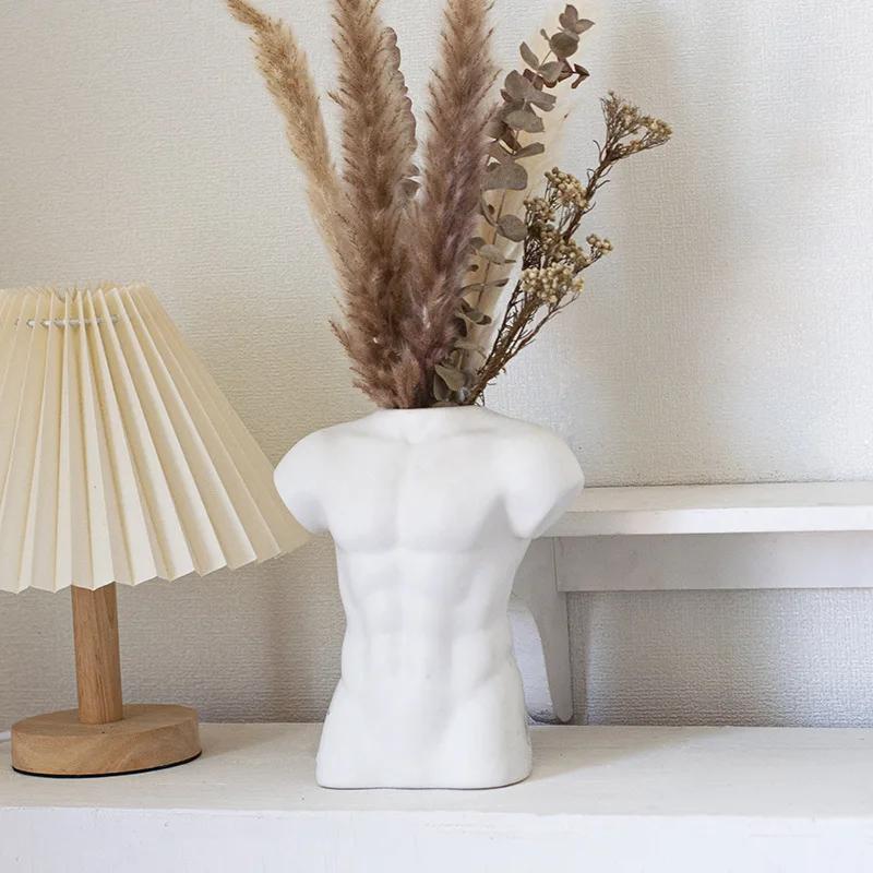 Nordic Fierce Men Like Vase Decoration Home Ceramic Vase Ceramic Ornaments Dried Flower Accessories Desktop Decoration Ornaments