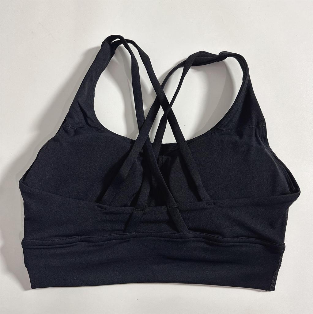 Women's Shockproof Multi-Strap Sports Bra with Chest Pad