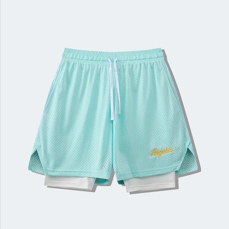 Quick-Dry Breathable Dual-Layer Sports Shorts