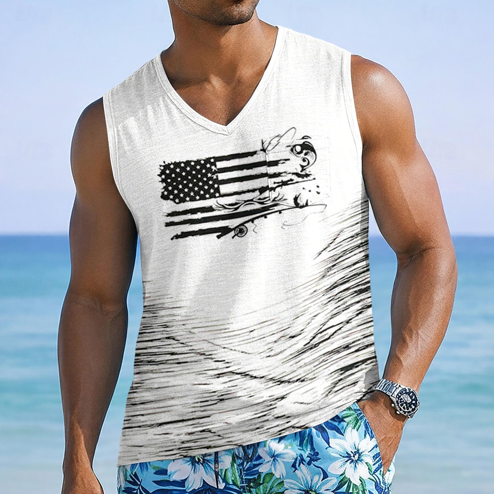 Мужская повседневная майка без рукавов с круглым вырезом XXXL