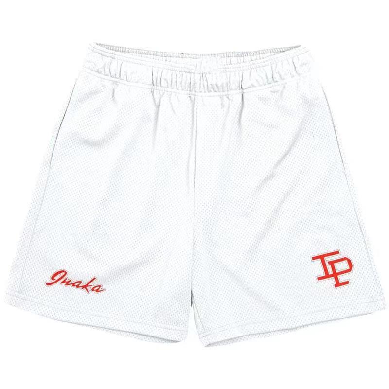American Trendy Mesh Sports Shorts: Unisex Knee-Length for Running, Training, Basketball