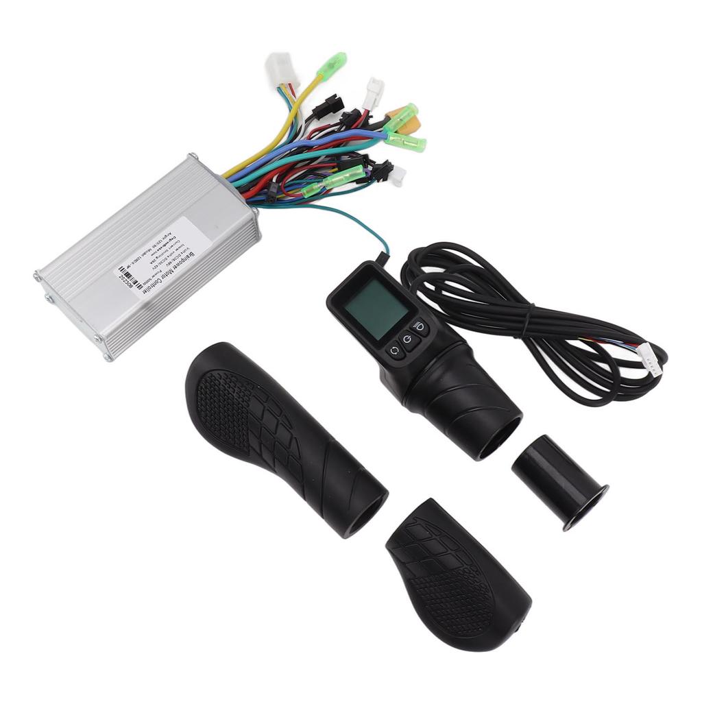 36V 48V 500W 28A Sine Wave 3 Mode Brushless Controller 128DX Half Twist Throttle Grip with Panel