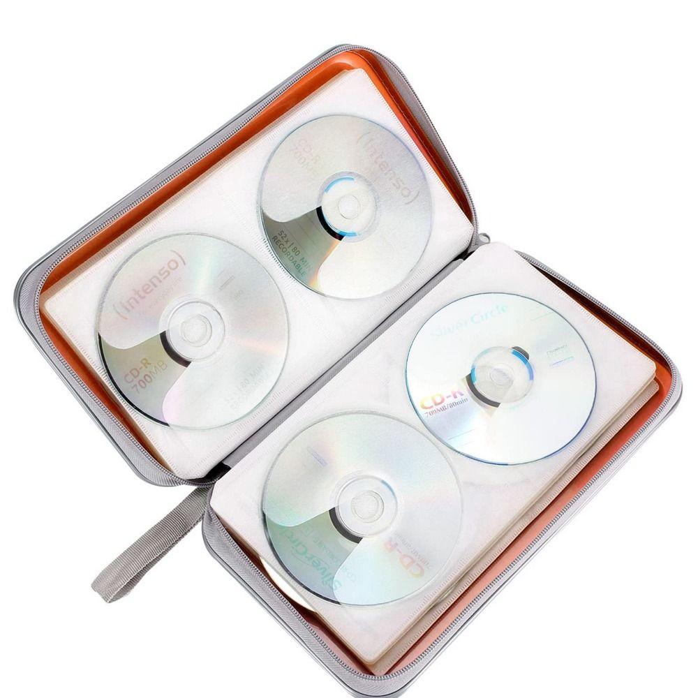 80 Capacity CD Case Holder Hard Plastic CD Case Wallet Media Storage Box DVD Case  CD/DVD Album
