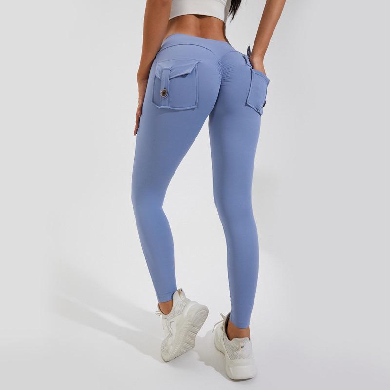 High Waist Butt-Lifting Cargo Yoga Pants with Tummy Control