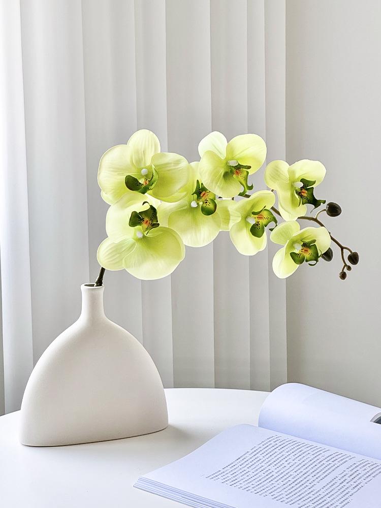 White Phalaenopsis Artificial Floral Arrangement - Realistic High-End Decorative Accent