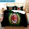 3PCS Ac Milan Logo Design Bedding Set For Bedroom, Dormitory,Including 1pc Duvet Cover And 2pcs Pillowcases Large size Fan gift