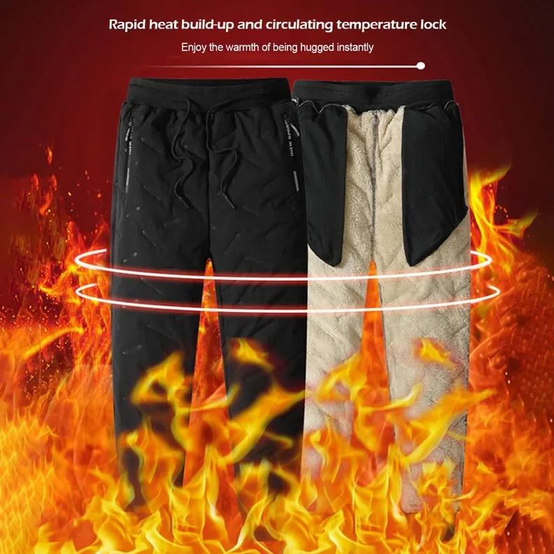 Pulovere de iarnă pentru bărbați Pantaloni de trening din lână groasă de pluș Pantaloni termici din lână de miel Pantaloni casual, impermeabili, rezistenți la vânt, pantaloni caldi din bumbac