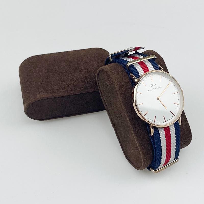 Universelle Samtleder Uhrenbox und Kissenhalter für mechanische Armbanduhren