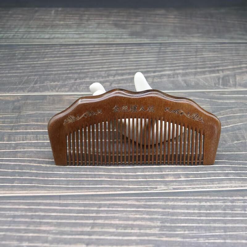 JINGRUIXIANG Золотой Шелк Зеленый Сандал Гребень для Массажа с Мелкими Зубьями