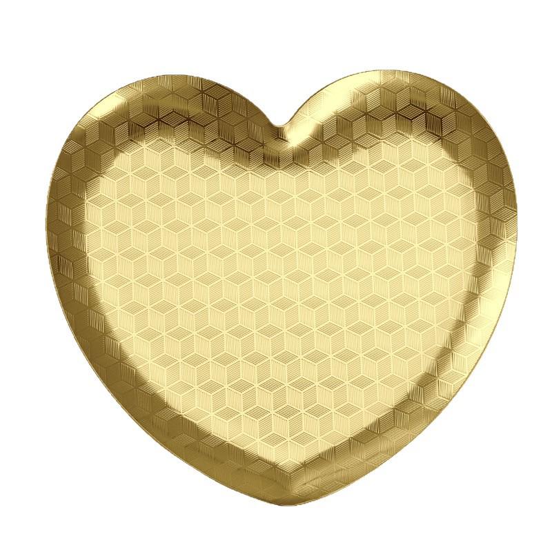 Nordic Korean-Style Stainless Steel Heart-Shaped Tray for Jewelry, Decor, and Desserts