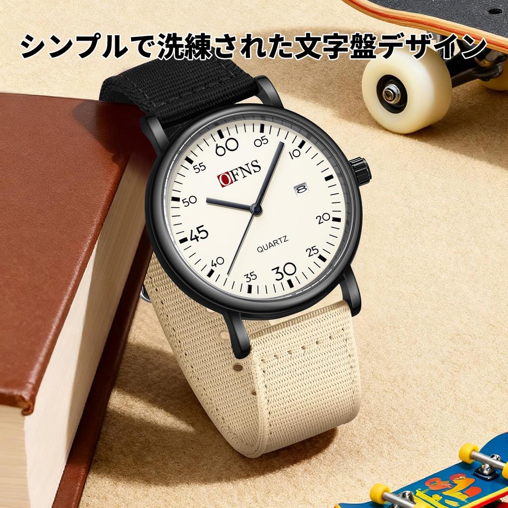 Anacend Watch, Simple, Date, Quartz, Analog, 3ATM Water Resistant, Cute, Stylish, Easy-to-Read, Popular, Unisex, For Students, High School Students,