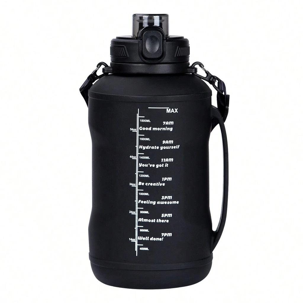 64oz/2L Large Capacity Silicone Water Bottles Collapsible Water Bottle with Handle & Straw Travel Gym Camping Hiking Sports Cup