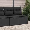 VidaXL Garden Lounge Set 2 Pcs with Cushions Black Wicker Acacia, Outdoor Sofa Set, Garden Furniture, 3325241