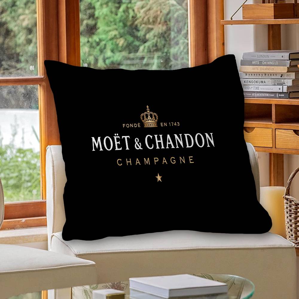 Champagne M-Moet C-Chandon pillow cover sofa cushion cover home room decoration children gift