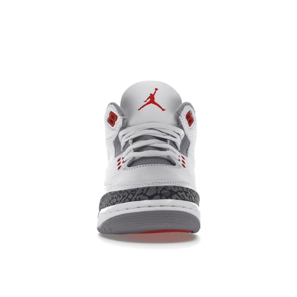 Air Jordan 3 Retro GS Fire Red 2022 Dětské tenisky Bílá Cementově šedá Černá DM0967-160