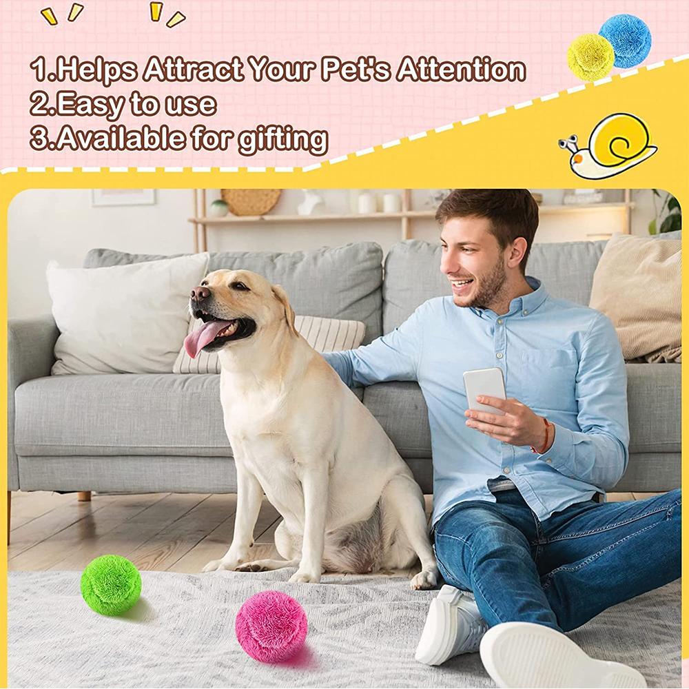 Automatic Rolling Ball for Dogs Cats with 1 Rolling Ball 4 Color Ball Cover