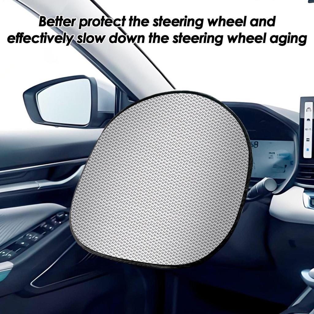 Steering Wheel Sun Shade Cover Fits All SUVs, Trucks & Cars Auto Steering Covers Interior Accessories For Parking Driving Travel