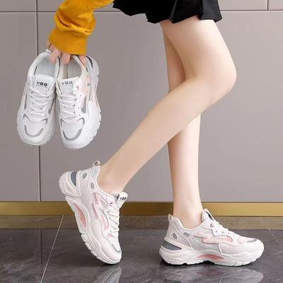Women's Shoes Dad Shoes Spring New Junior High School Students Casual White Running Sneaker Summer Breathable