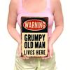 Vintage Metal Poster Elderly Warning Sign Wall Decor for Home Bar Cafe