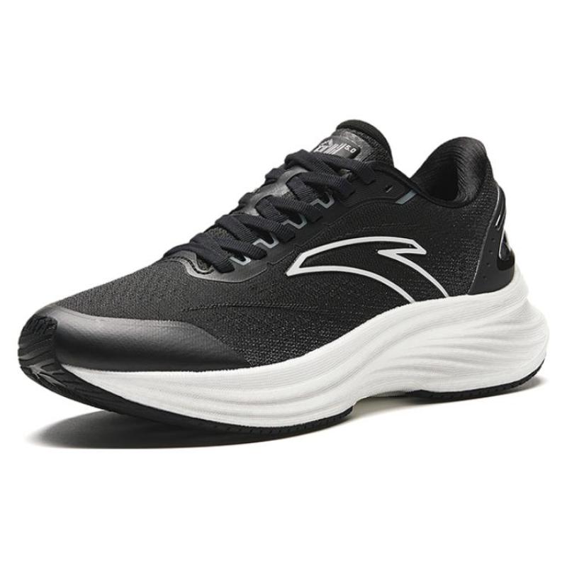 Anta Innovation 5 Fabric Cushioning, Wear Resistant Low top Nitrogen Technology Running Shoes Unisex Black Sneakers 122415582-9