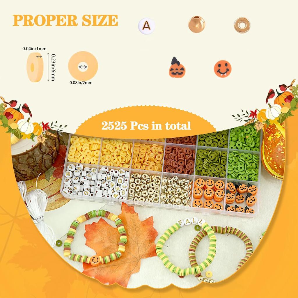 2340Pcs Clay Bead Soft Pottery Bead Kit, Friendship Bracelet Making Kit Diy Jewelry Accessories