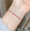 Women's Pure Silver Red Rope Bracelet - Niche Design, Handwoven New Year Jewelry