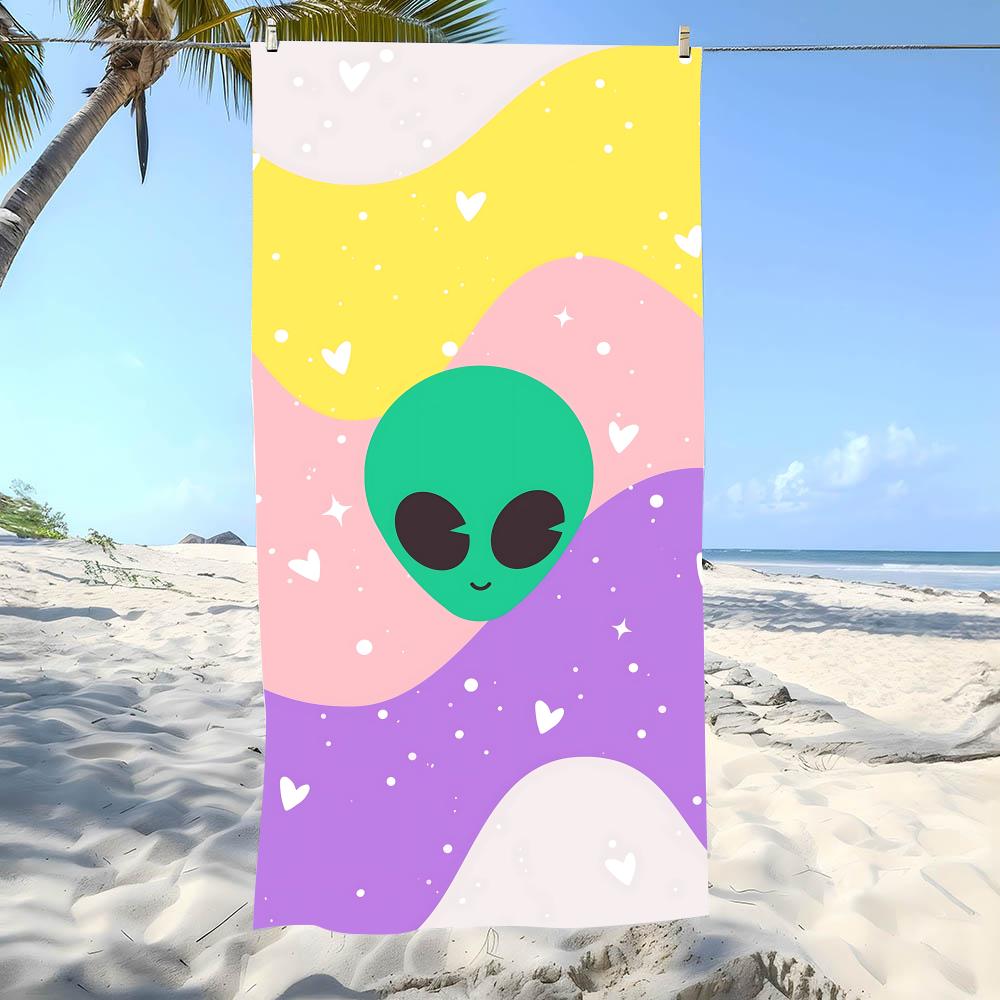 Dreamy Aliens Towel Beach Towel Oversized Super Absorbent Soft Swim Beachtowels For Men, Women