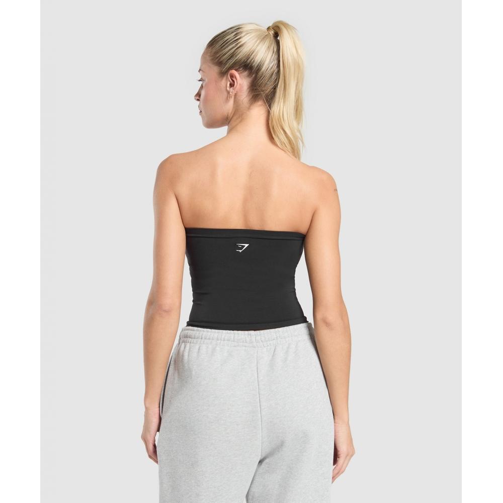 Gymshark Everyday Seamless Midi Tube Top Black B2c9p Bb2j