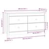 Sideboard 100 X 40 X 54 Cm Solid Pine Wood