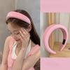Candy-Colored Heightening Sponge Wide-Brimmed Headband Korean Version Candy-Colored Face Wash Hairband Women's Hair Accessories