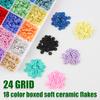 3600pcs Clay Beads Set 18 Color 6mm Flat Round Clay Beads DIY Letter Beads Kit Hand-made Clay Spacer Beads Jewelry Making Kit