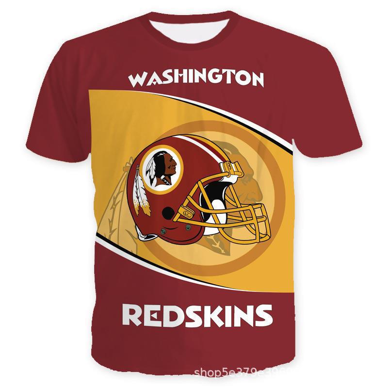 American Football Short Sleeved Men's 3D Digital Printed Sports NFL Sports Needle Eye T-shirt