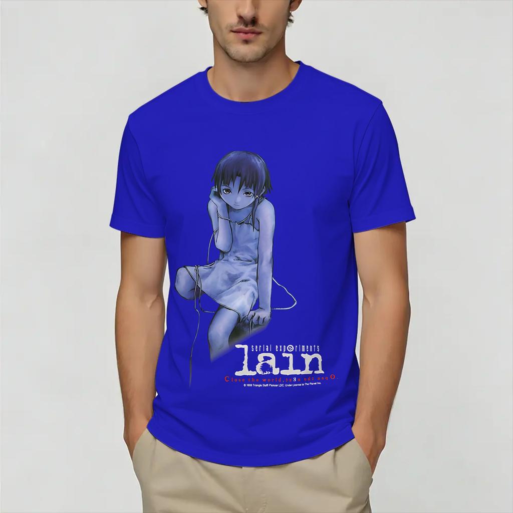 Serial ExperiUnisexts Lain Cotton TShirt For Unisex Summer Vintage T Shirts O Neck Popular Tees Oversize Hot Sale Clothes