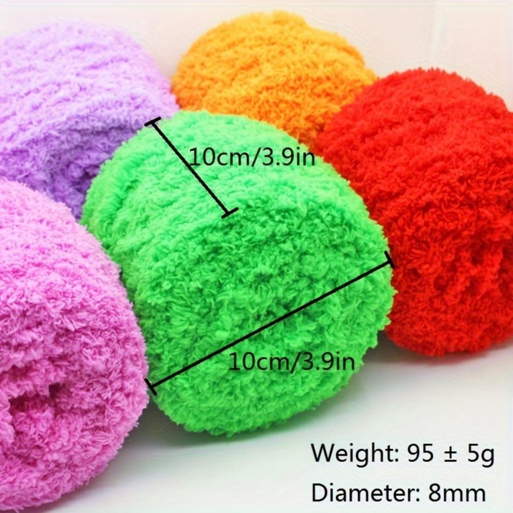 3pcs Soft Polyester Chenille Yarn 100% Pure Thick Cozy for DIY Knitting and Crocheting Ideal for Scarves Sweaters Blankets Light Purple/Yellow/Pink