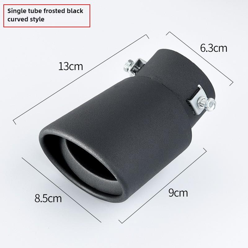 Universal Stainless Steel Exhaust Tip - Straight/Curved Muffler Pipe for Car Tail Throat Decoration