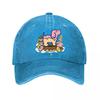 Puppie Love Dog Donut Dessert Pink Graphic Washed Baseball Cap Outdoor For Womens Unisex FeUnisex