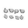 20 pièces Acier Inoxydable Couleur Dorée Pendentifs Tournesol Petites Feuilles Breloques DIY Collier Fabrication de Bijoux Accessoires Bracelet